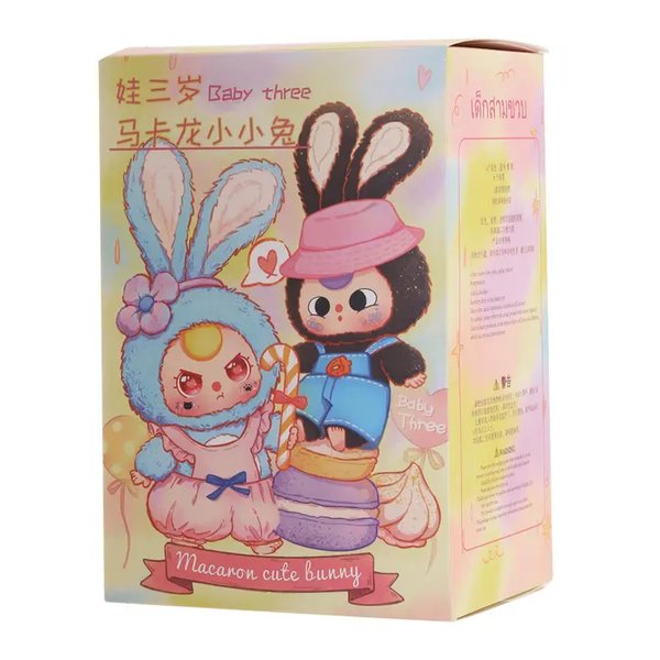 BABYTHREEE-マカロンウサギ フワフワミニBOX BOX 6個入 36975
