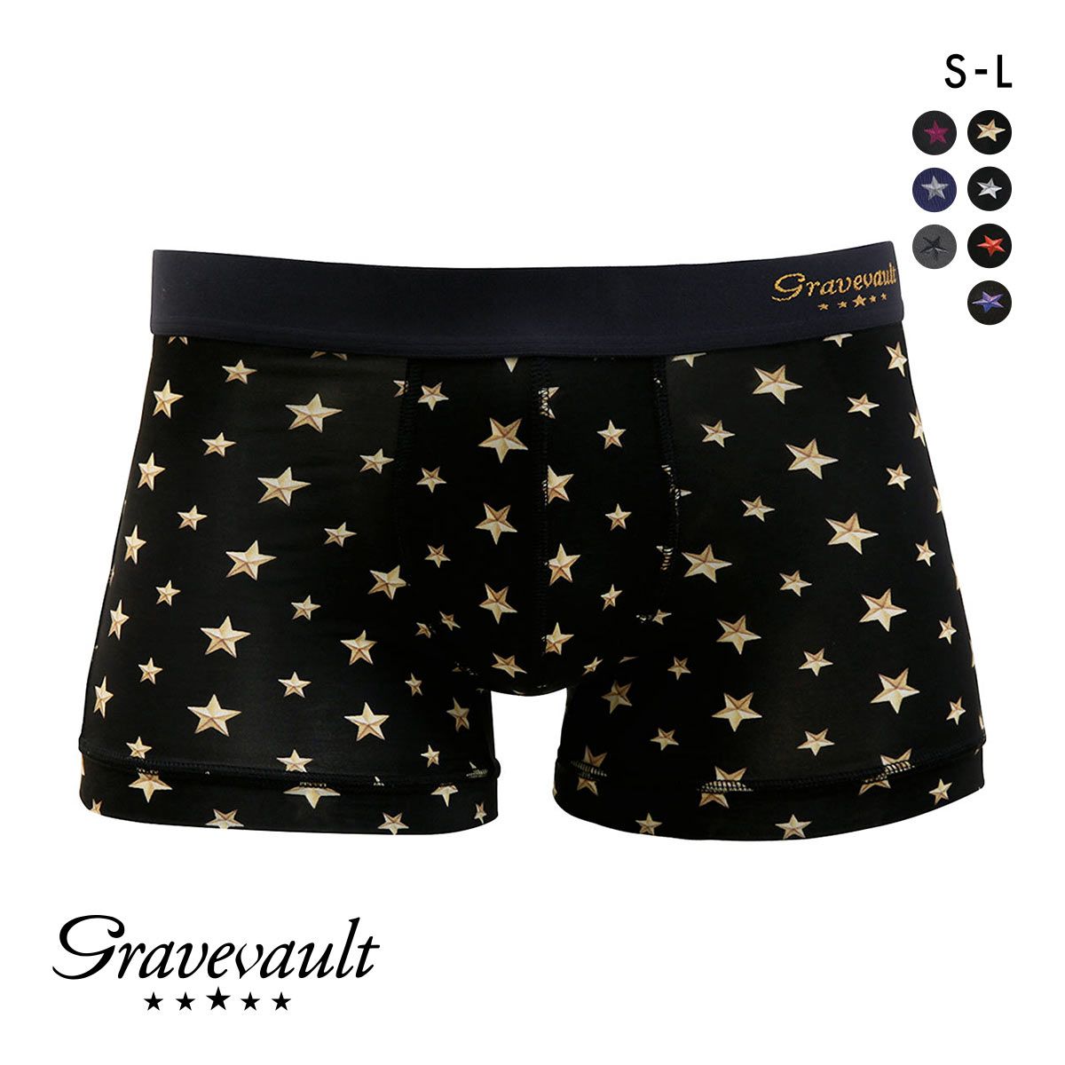 グレイブボールト Gravevault　STAR STUDS ショートボクサーパンツ SML 305