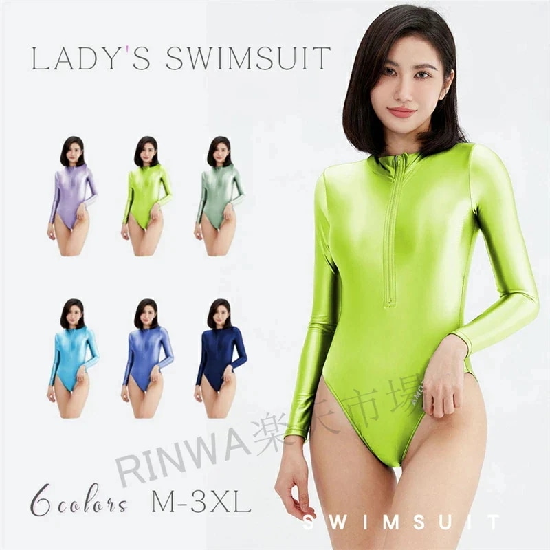【7月の新作特典】全6色スクール水着 コスプレ スイムスーツ レディース メンズ レディース 競泳 男女兼用 超光沢 水陸 ボディスーツ ハイレグ水着 フィットネス水着 長袖 レオタード コスチューム