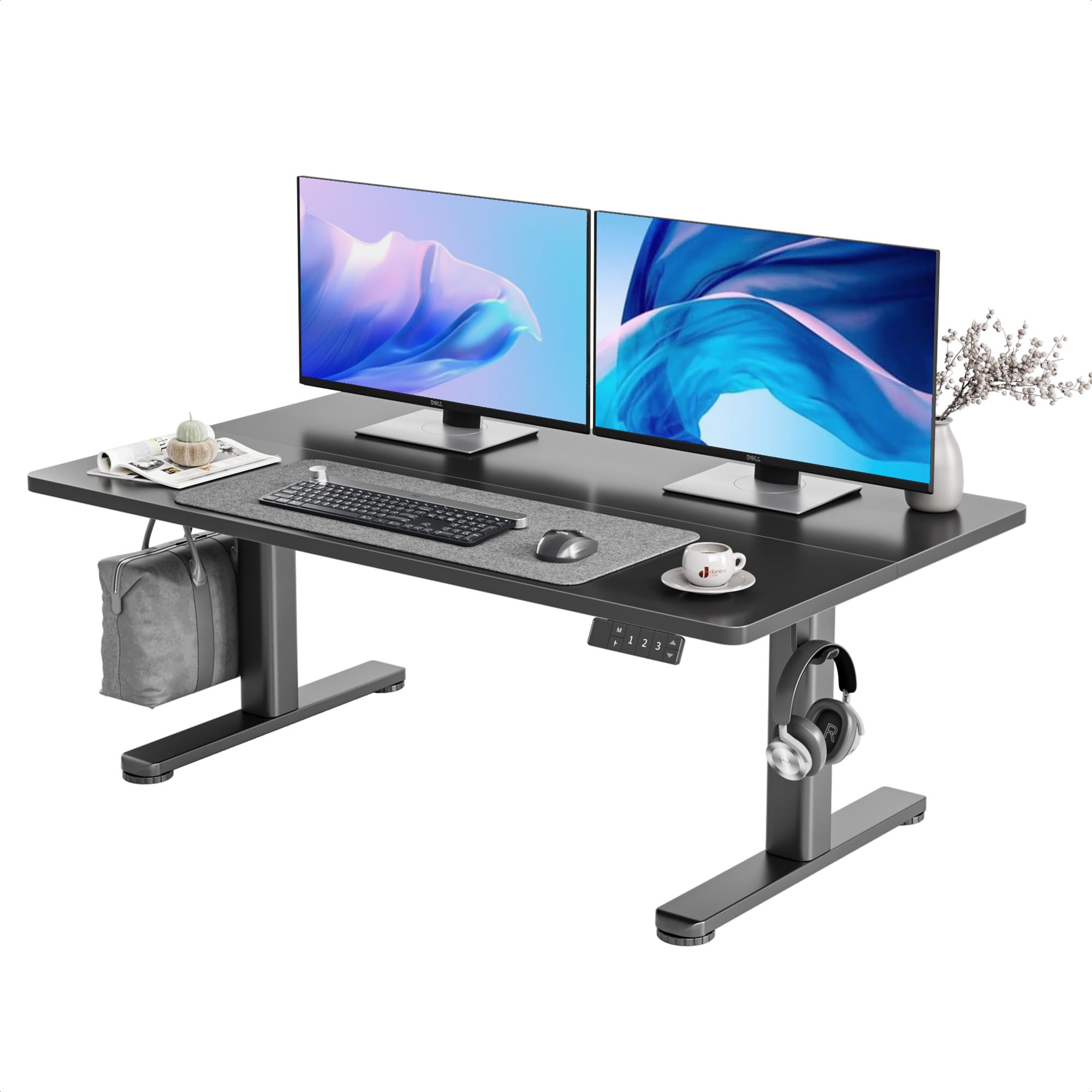 昇降デスク 電動 ローデスク スタンディングデスク 昇降式 ローテーブル 幅120cm*奥行き60cm テレワーク オフィスデスク 在宅ワーク パソコンデスク 高さ調節 昇降範囲4 55141