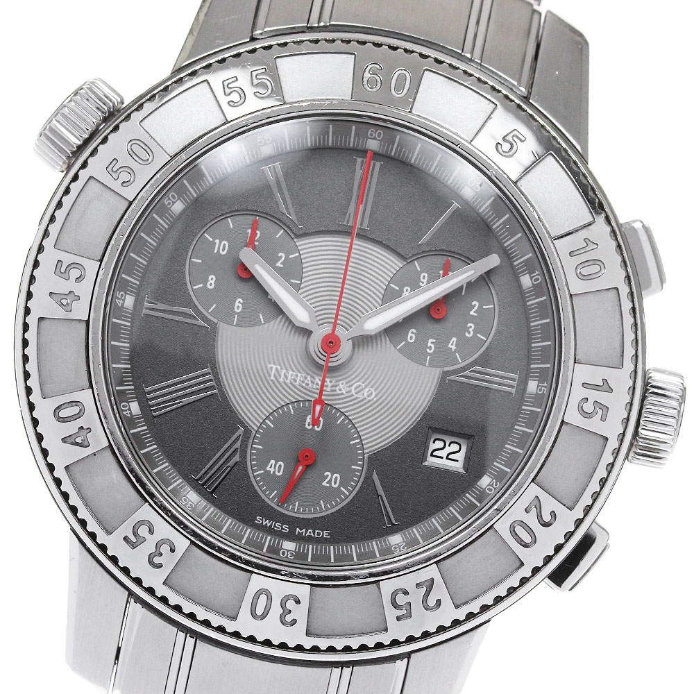 ティファニー TIFFANY&Co. マーク T-57 クロノグラフ クォーツ メンズ _831242【中古】 81,950円