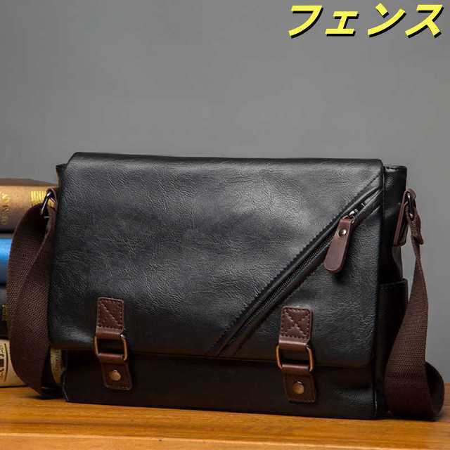 ショルダーバッグ メンズ 革 ブリーフケース 斜めがけ 肩掛けバッグ 収納バッグ 封筒バッグ 軽量 大容量 大人 撥水 防水 カジュアル ファッション 通勤 通学 デート