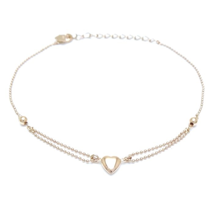 ハート ブレスレット K18PG ピンクゴールド/129037【中古】