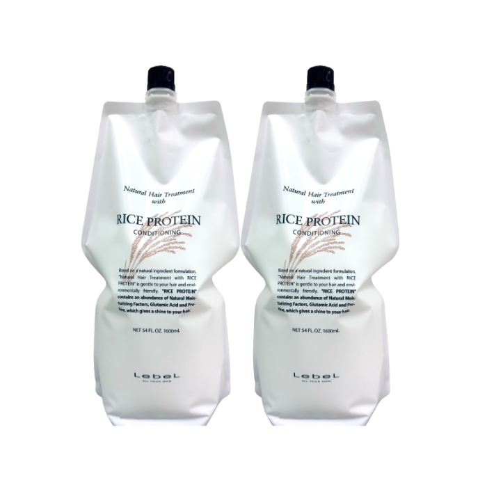 新デザイン 2本セット ナチュラルヘア トリートメント ウィズ RP ライスプロテイン 1600ml 1.6L 詰替え
