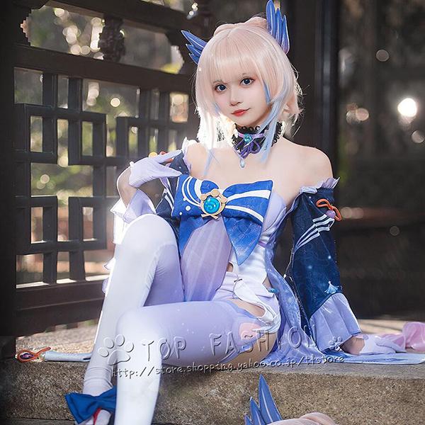 原神project（げんしん） Genshin Impact 珊瑚宮心海(さんごのみやここみ) コスプレ 仮装 変装 Cosplay 文化祭 学園祭 舞台服 演出服 （ウィッグ靴追加 ）880