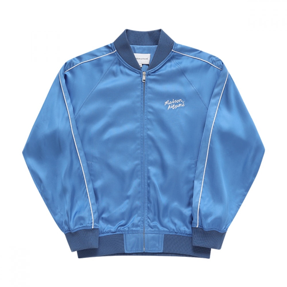 メゾンキツネ MW02103WF0023 P428 手書きロゴサテンテディレディースジャケット