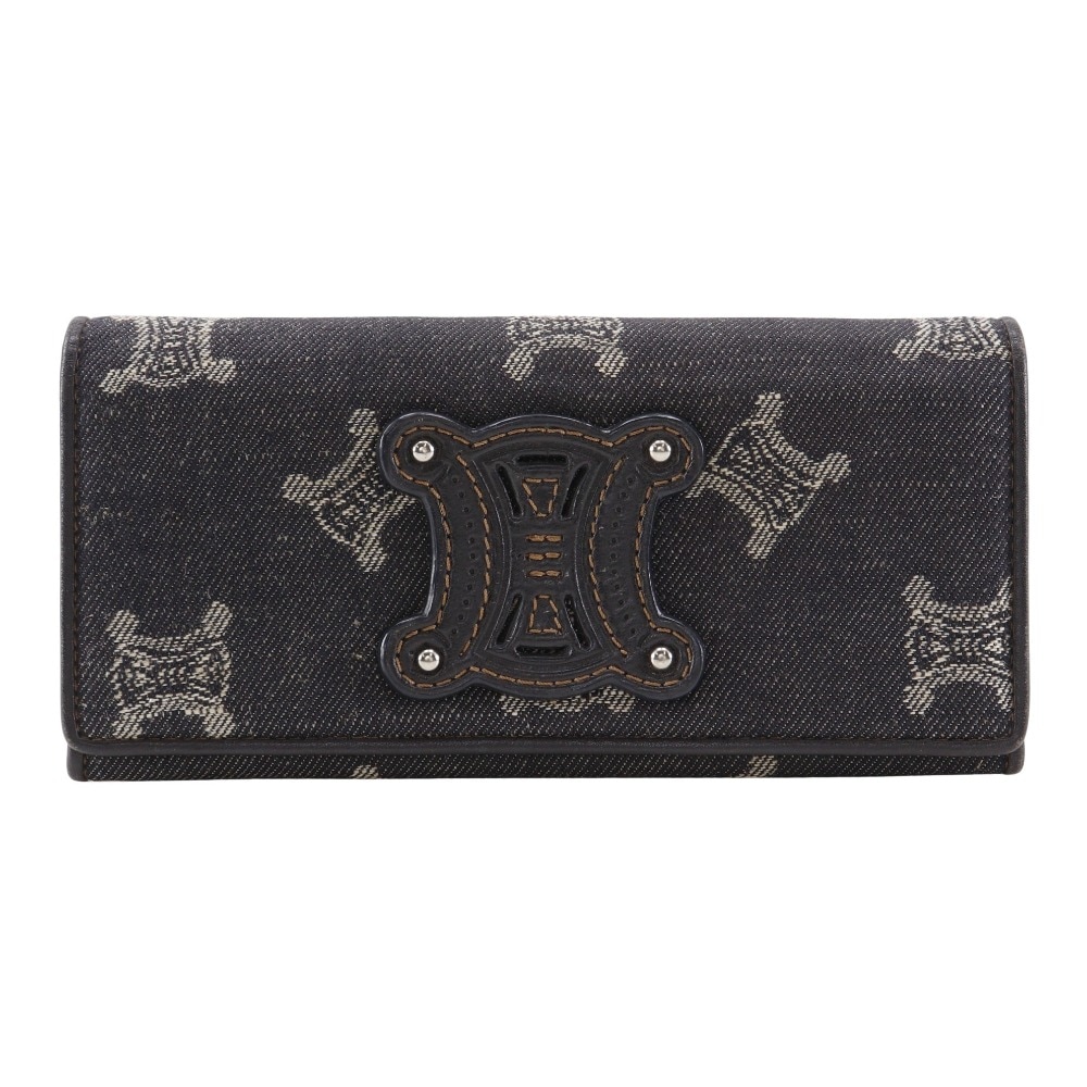 トリオンフ 長財布 デニム 紺 レディース 中古品