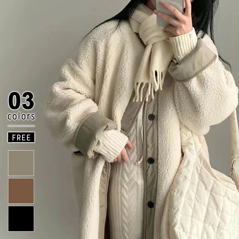 [新品販売 Q10最安値]ボアコート リバーシブル ロング コート レディース もこもこ ボア アウター ロングコート 暖かい ロング丈 防寒 パイピング ゆったり 2way リバーシブルコート 羽