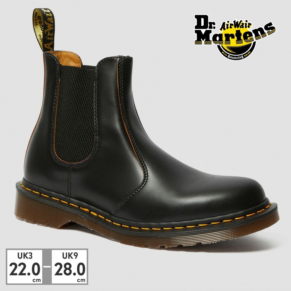 ドクターマーチン 国内正規販売代理店 MIE ヴィンテージ チェルシー ブーツ 25747 25747001 Dr.Martens QUILON VINTAGE 2976 サイドゴア イングランド
