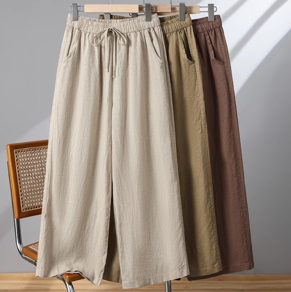 パンツ レディース ボトムス ガウチョパンツ ロングパンツ アンクル丈 Iライン ストリート ウエストゴム かわいい 大人可愛い シンプル カジュアル アジアン エスニック こなれ感 メンズライク 5,151円