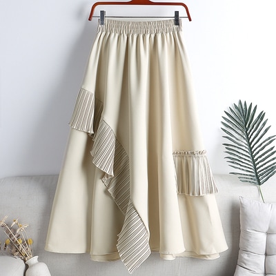 スカート デート フレアスカート ミモレ ミモレ丈 ハイウエスト かわいい 大人可愛い きれいめ シンプル カジュアル 大人 上品 おしゃれ お洒落 主役級 存在感 春 夏 秋 冬 オールシーズン