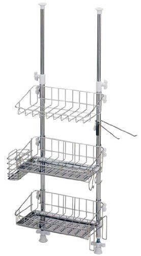 アーネスト 【日本製】 水切りかご (突っ張り) ステンレス 3段 (スリム) 隙間収納 大手飲食店