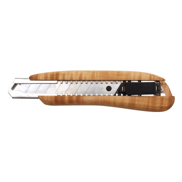 限定 木肌が手に馴染む銘木 カッターナイフ (L)【栃虎杢】Wood Cutter Knife IWK2510