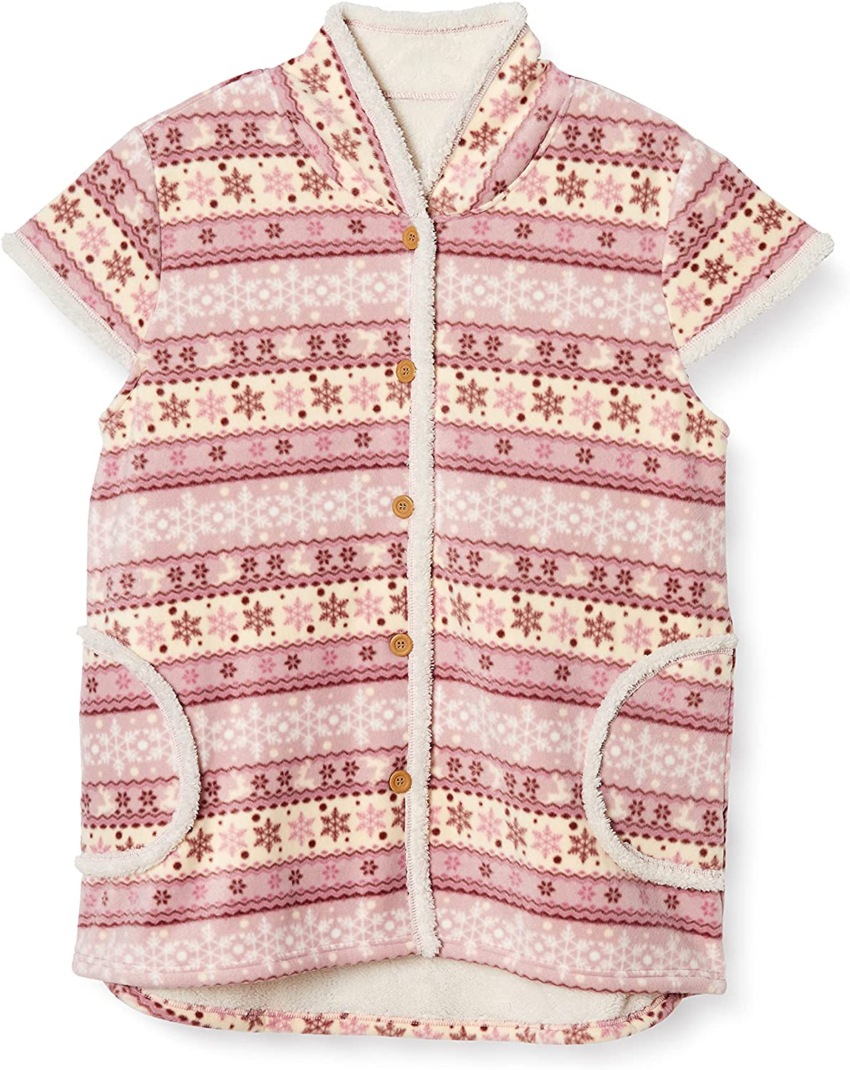 超美品 今季新入荷 セシール 肩すっぽりの裏ボアお家ベスト レディース Nh