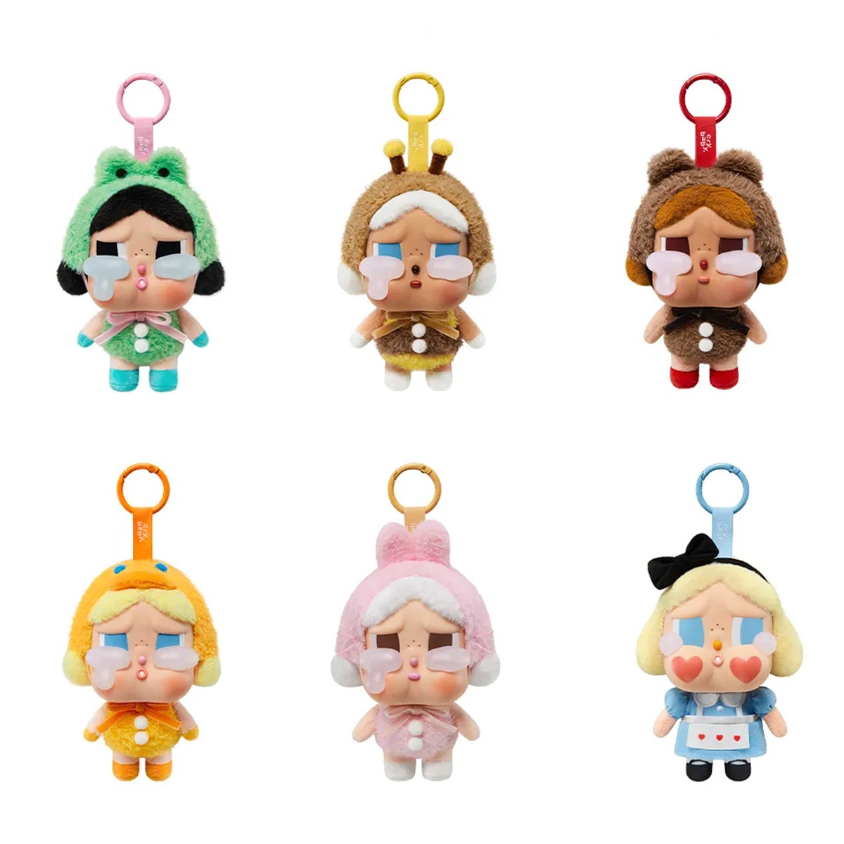 公式正規品 POP MART CRYBABY ティアファクトリーシリーズ 泣き虫ビニールフェイスぬいぐるみ ブラインドボックス ペンダント バッグ吊りガチャポンブラインドボックス
