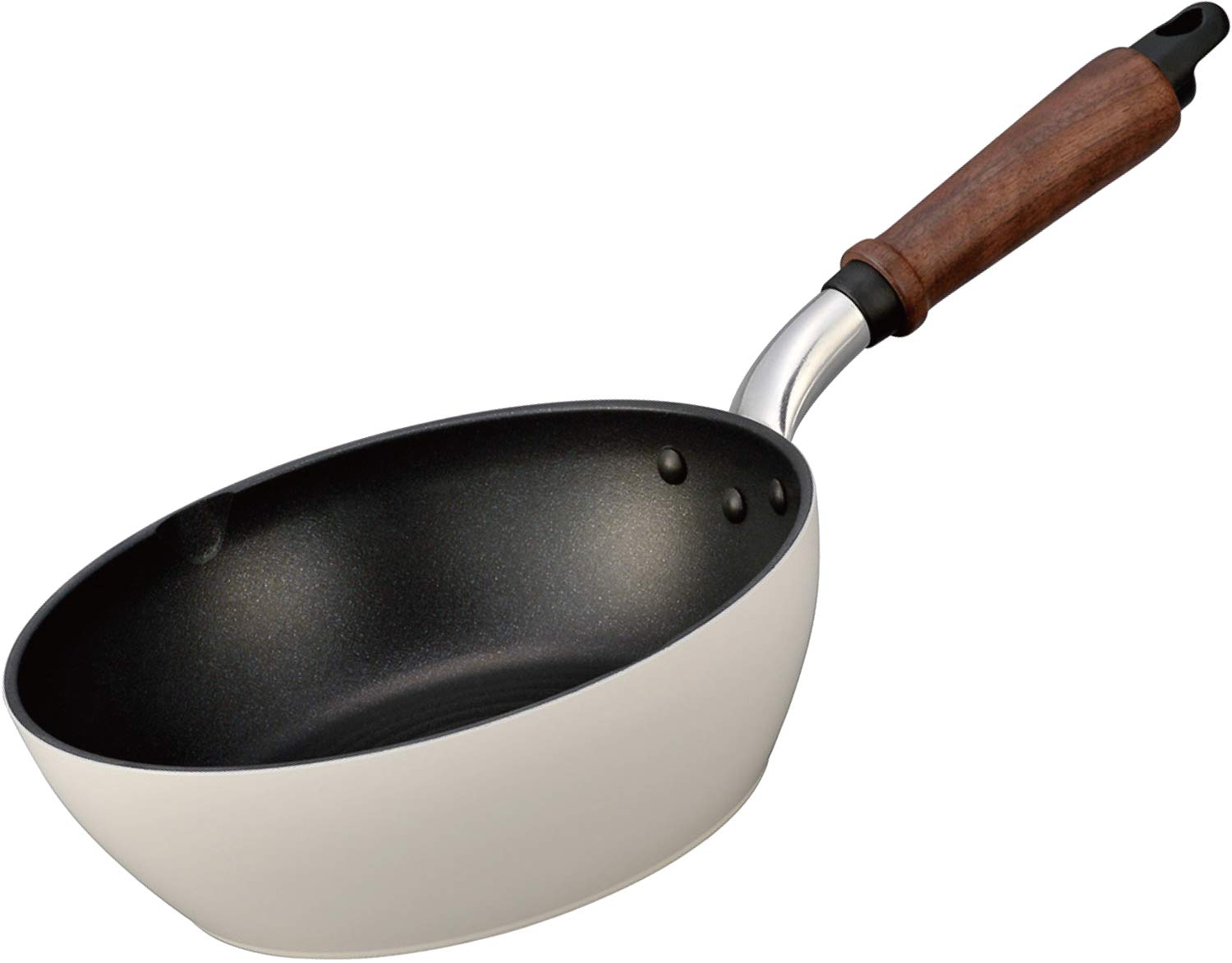 北陸アルミ 深型フライパン 22cm [IH対応] 軽量 プレール テフロン加工 日本製