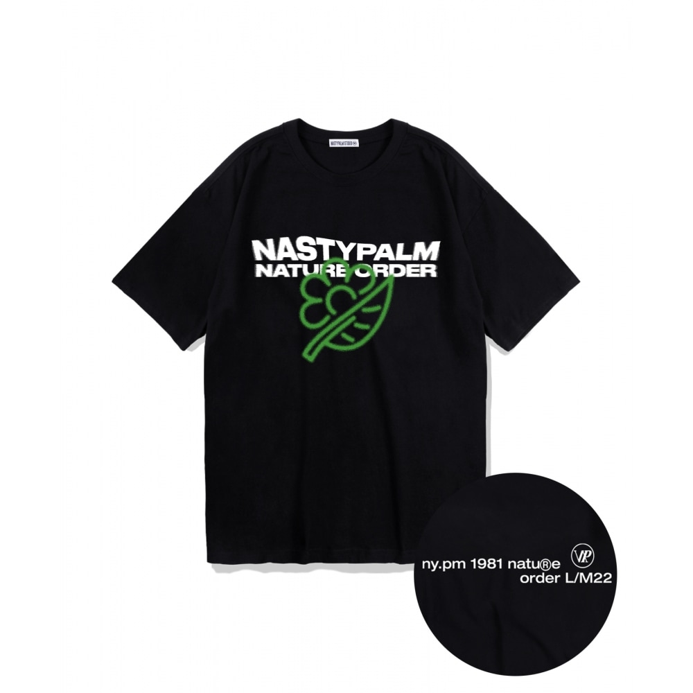 NASTY PALMネイチャーグラフィックロゴTシャツブラック 6,453円