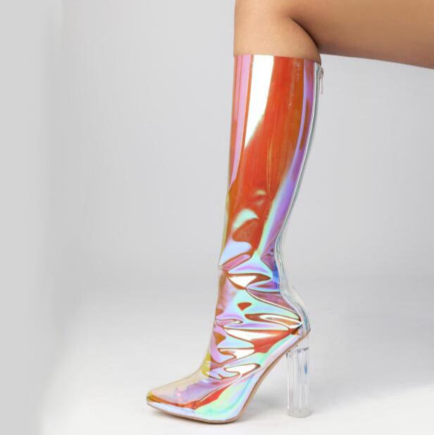 サマーブーツ　ブーツサンダル　ロングブーツ　クリアサンダル ブーツサンダル ハイヒール レディース キャバ ヒール10.5cm　美脚サンダル　透かし　レディース靴　パーティー 謝恩会 通勤用 パーティ