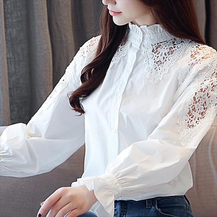 大人可愛いレースブラウス 透け感 シンプルデザイン こなれ感きれいめ 秋 お出かけやお呼ばれにもシャツ ブラウス