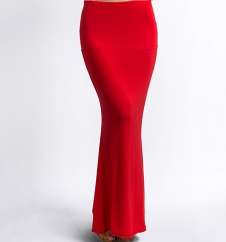 3280．マーメイドタイトきれいめボトムス(レッド)　2019春夏　マーメイド　美ライン　ハイウェスト　お出かけ お呼ばれ　女子会　普段使い