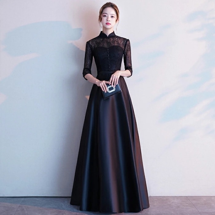 【即日発送】【赤字覚悟】パーティードレス 袖あり ロングドレス 演奏会用ドレス イブニングドレス カラードレス 結婚式 フォーマルドレス 花嫁 ドレス 二次会 カクテルドレス ワンピース お呼ばれ コ