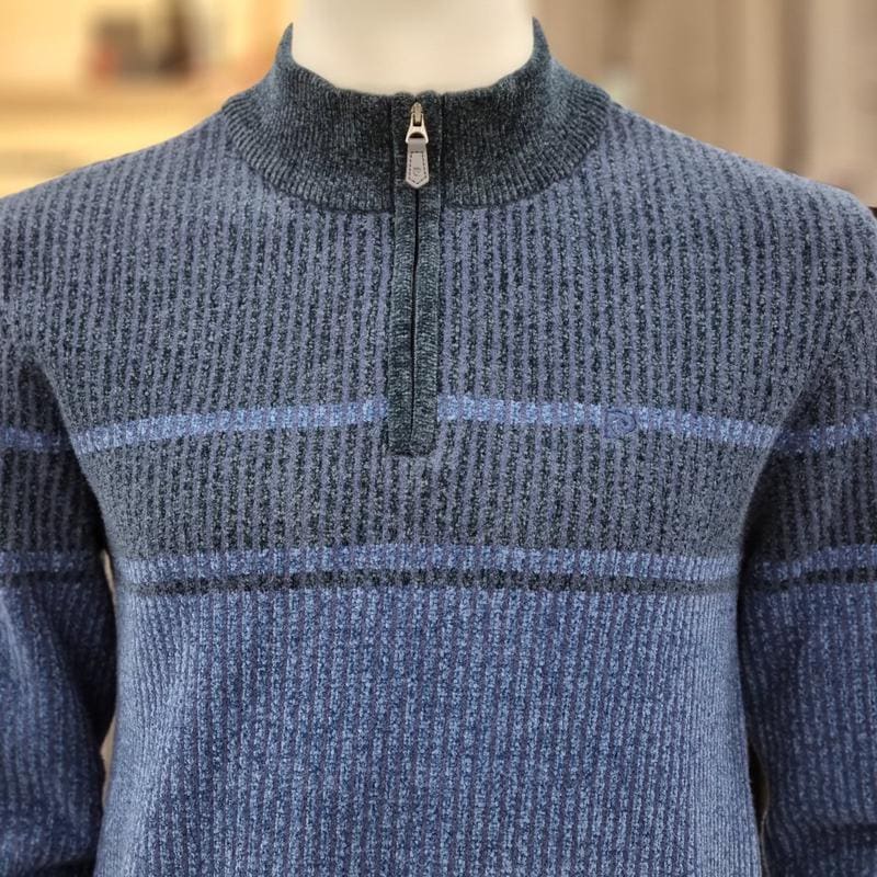 カラーブロックシェニールハーフジップセーターPPKR4906381_SH