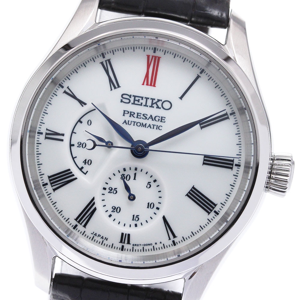セイコー SEIKO SARW049 プレサージュ パワーリザーブ 有田焼ダイアル 自動巻き メンズ 美品 箱・保証書付き_835588【中古】
