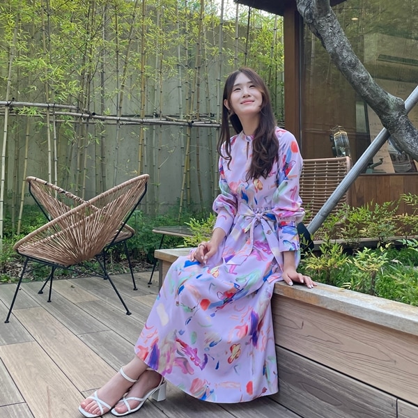 ライラックブラッシュドレス