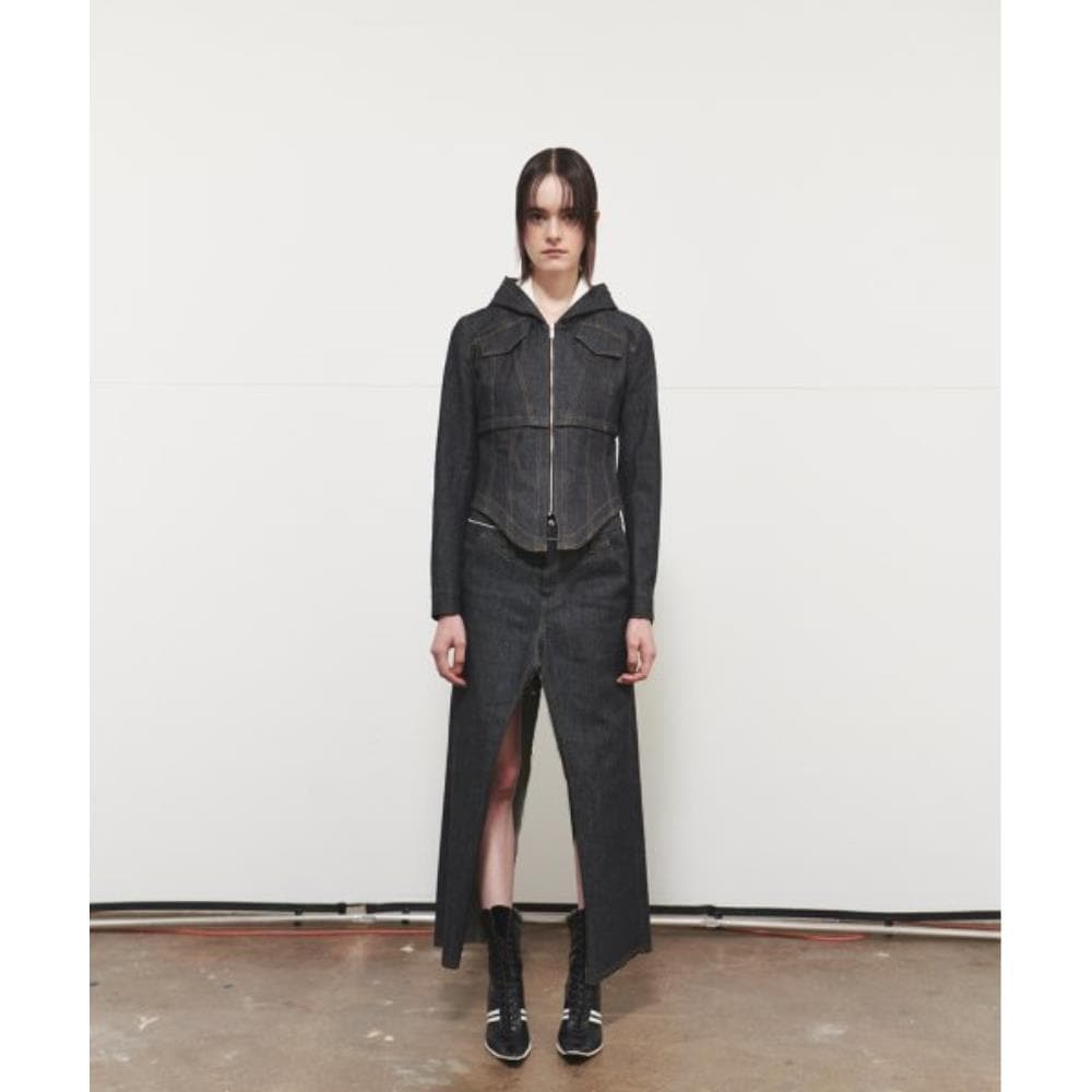 2000Archives LAYERED DENIM SKIRT 3123FDSK03GD