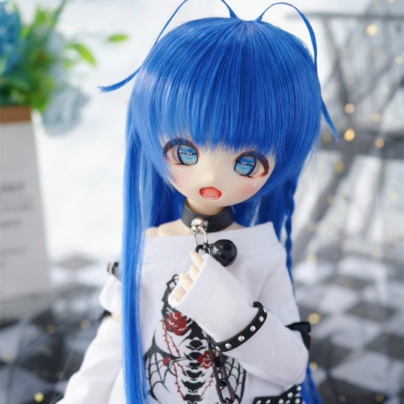 ドールウィッグ bjd 編み入り 手入れ ロング 5色展開 高温糸 可愛い SD/小顔SD/MSDサイズ人形用ウィッグ