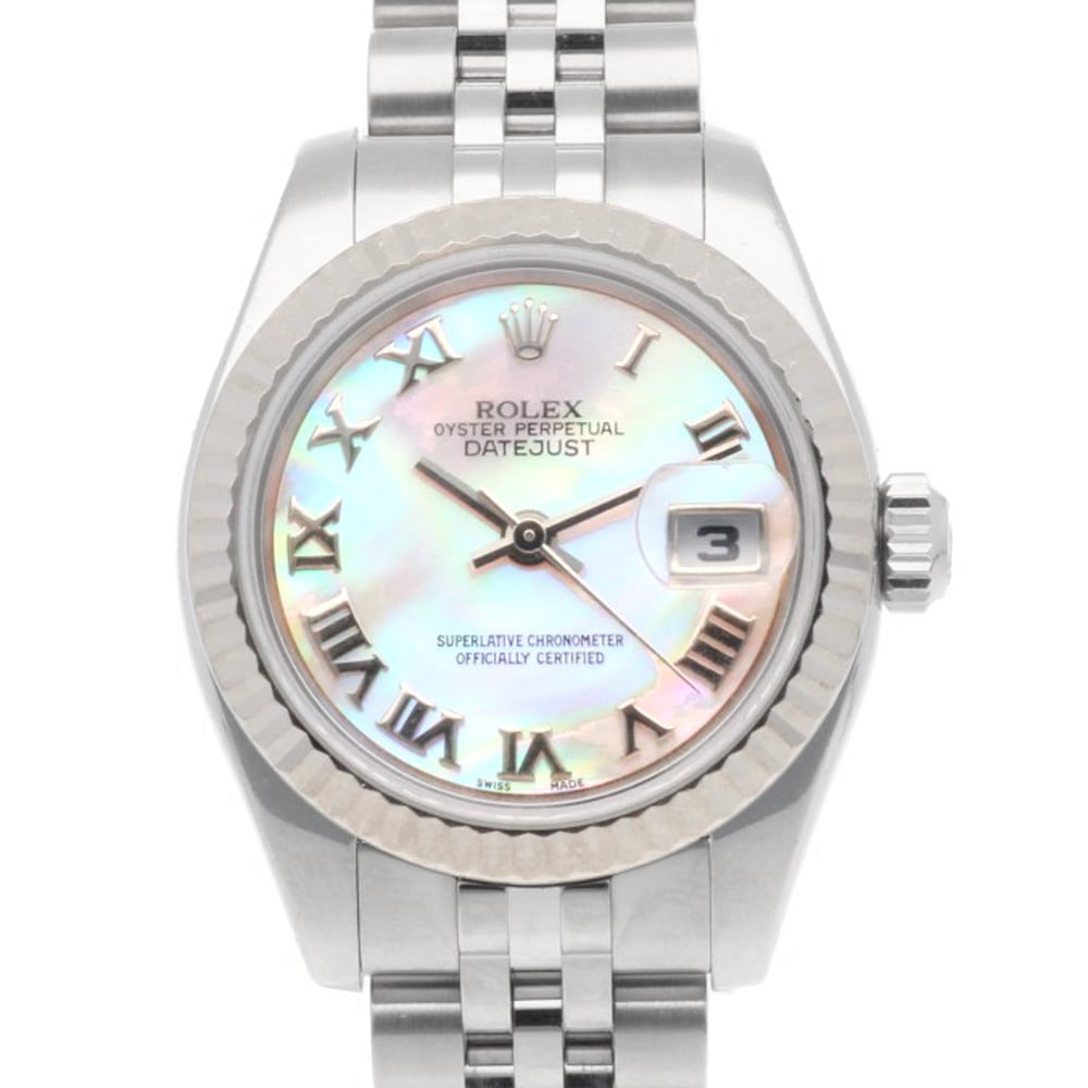 ロレックス デイトジャスト オイスターパーペチュアル 腕時計 ステンレススチール 179174 自動巻き 1年保証 ROLEX 中古