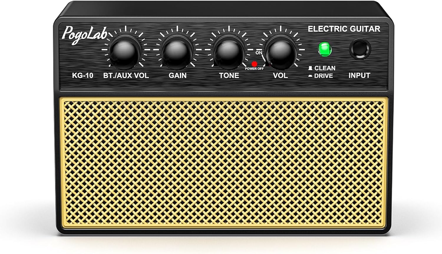 ギターアンプ 小型 ミニアンプ 10W 練習用 エレキギター Bluetoothクリーン/オーバード イブ チャンネル ヘッドフォンジャック