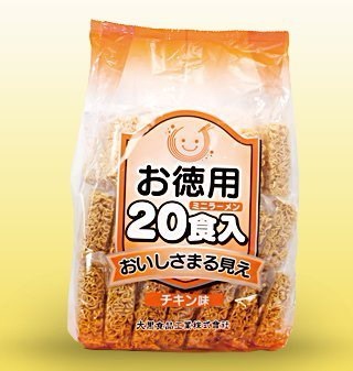 他サイト： 大黒食品 お徳用ミニラーメン20食入(チキン味)の商品画像
