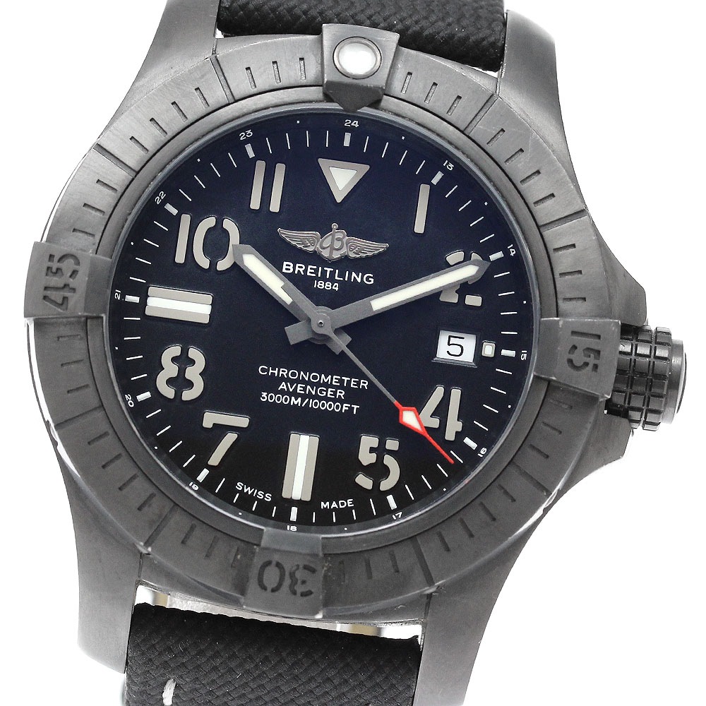 ブライトリング BREITLING V17319 アベンジャー オートマチック 45 シーウルフ デイト 自動巻き メンズ 内箱・保証書付き_961506【中古】