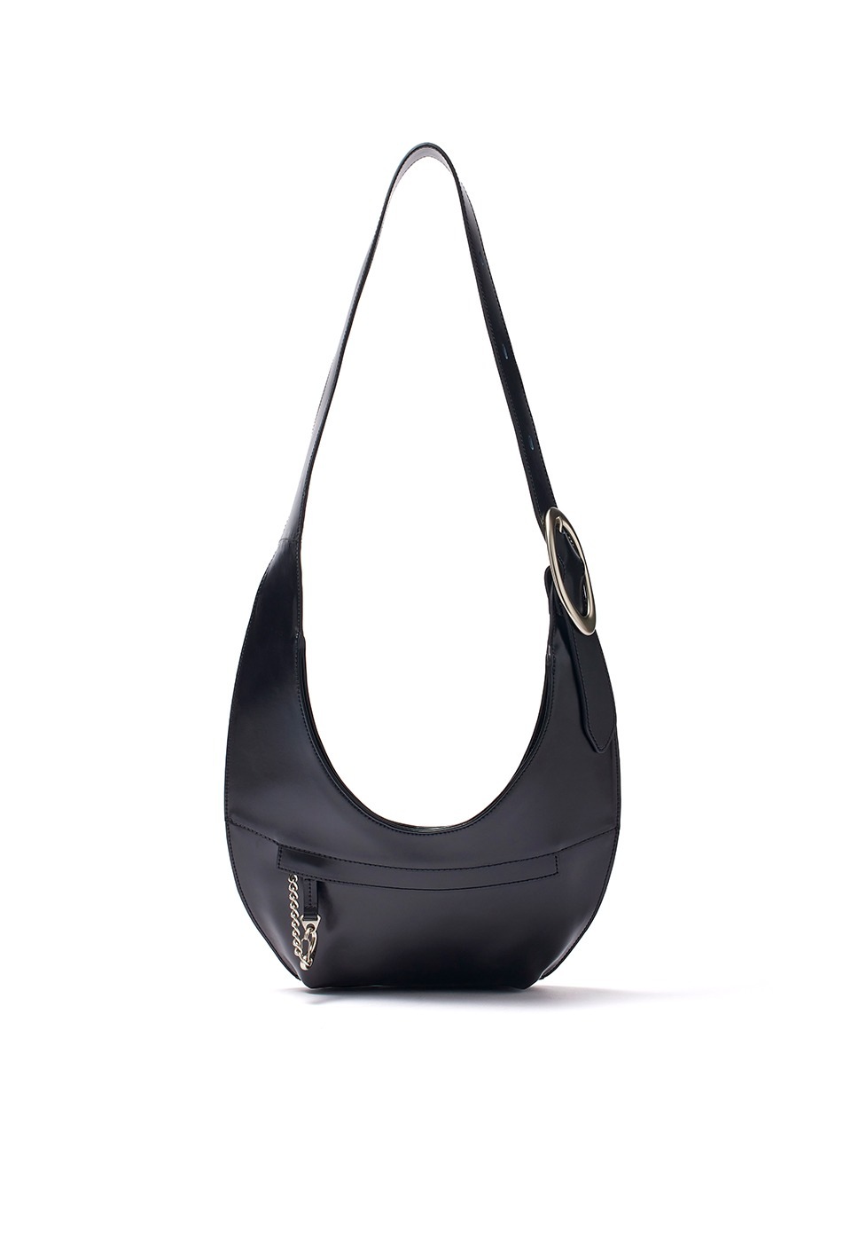 【OPEN Yy】 CURVE CROSSBODY BAG : BLACK