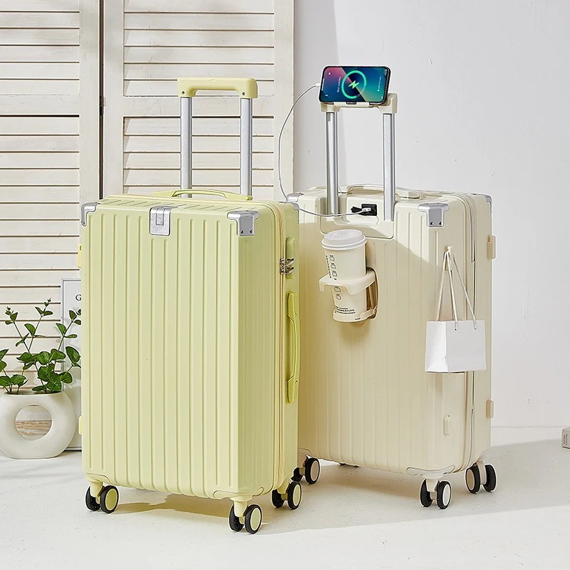 Sサイズ Mサイズ Lサイズ荷物トロリーケース20インチ小型多機能カップホルダースーツケースパスワードボックス大容量 軽量堅固硬質