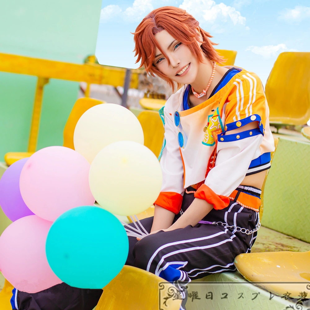 ES あんさんぶるスターズ 料理対決／漂流アイランド 仁兔なずな 椎名ニキ 葵ひなた 明星スバル 三毛縞斑 朔間零 朔間零 コスプレ衣装 コスチューム ハロウィン 仮装