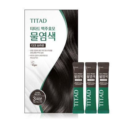 ビール酵母水染め(30g x 3包)/水染色/白髪染め ヘアカラー/天然成分/ヘアカラー/ ヘアケア/ カラートリートメント/ヘアパック/トリートメント/韓国純正品 / 2 色/ギフト