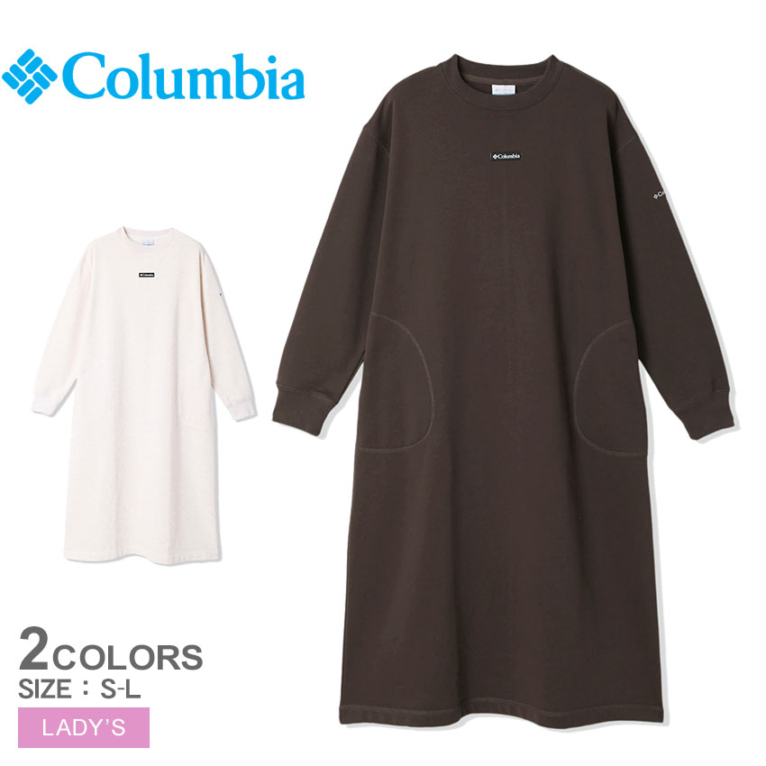 ウィメンズ クリスタルベンド ドレス PL0297 レディース トレーナー スウェット ロング ワンピース フレンチテリー コットン シンプル ブランド アウトドア 人気 トレンド