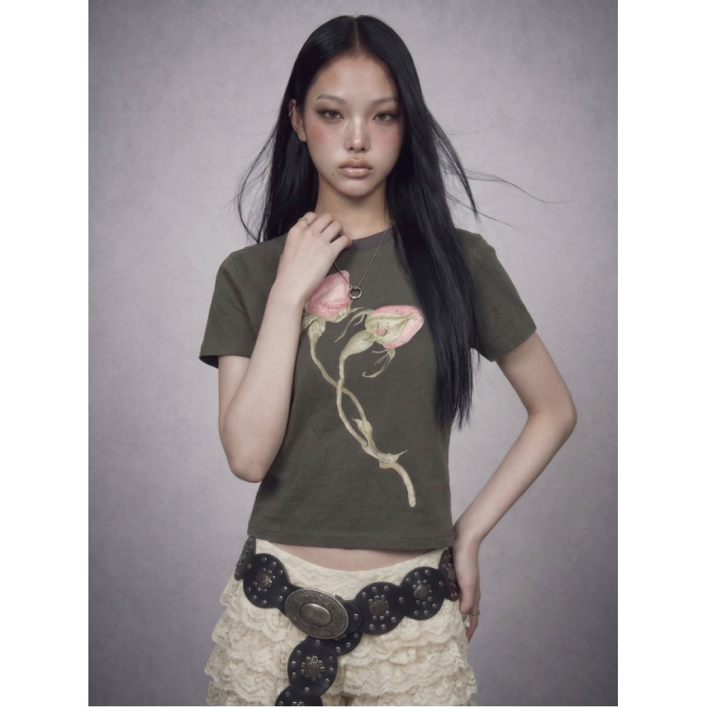 バウンダリーグラムフラワープリント Tシャツ DG_B261MSM118