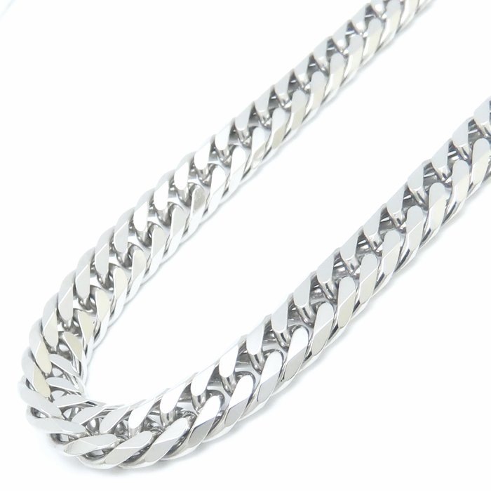 喜平ネックレス Pt850プラチナ 6面 ダブル 50cm 70.6g/76092【中古】