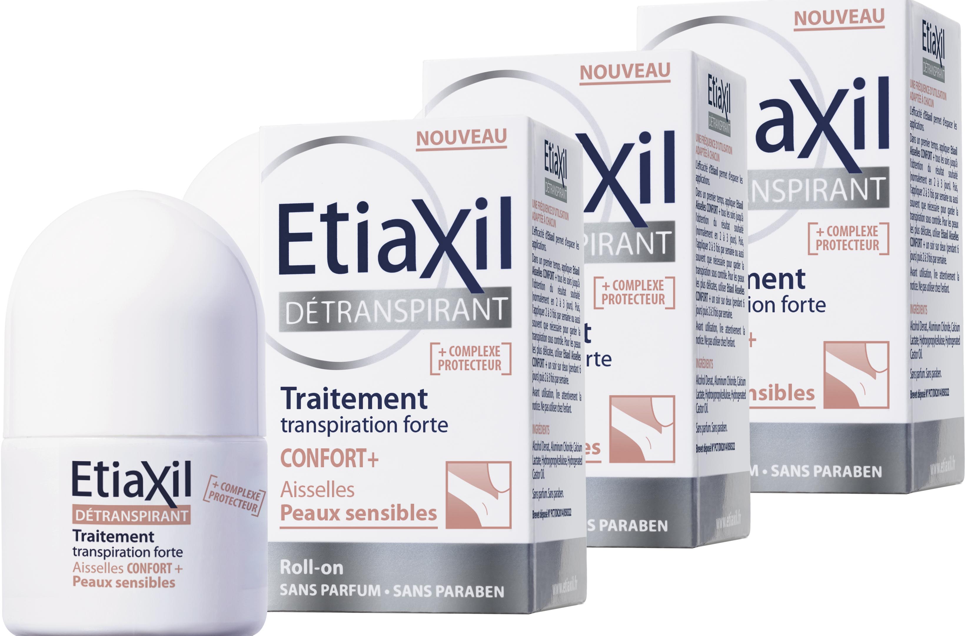 デトランスピラン　コンフォート　3個セット　大量発汗を調整　超乾燥肌向け　制汗剤