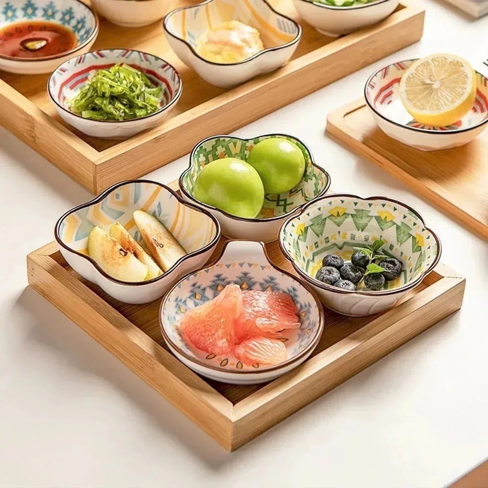 韓国調味料ディッピングディッシュ小皿セラミックホットポットディッピングボウル醤油ソース酢小皿1220