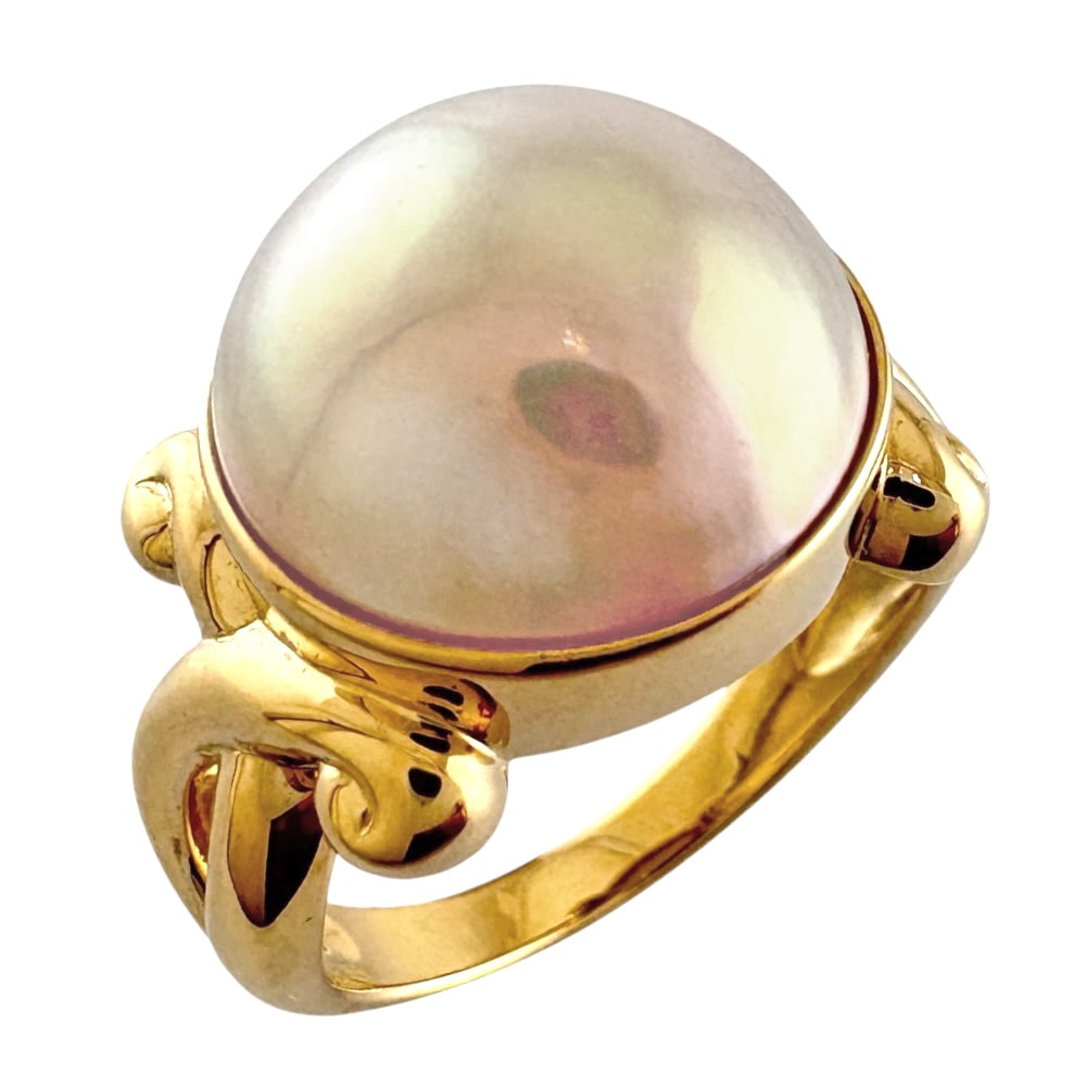 タサキ リング 指輪 12.5号 18金 K18イエローゴールド マベパール TASAKI 中古 美品