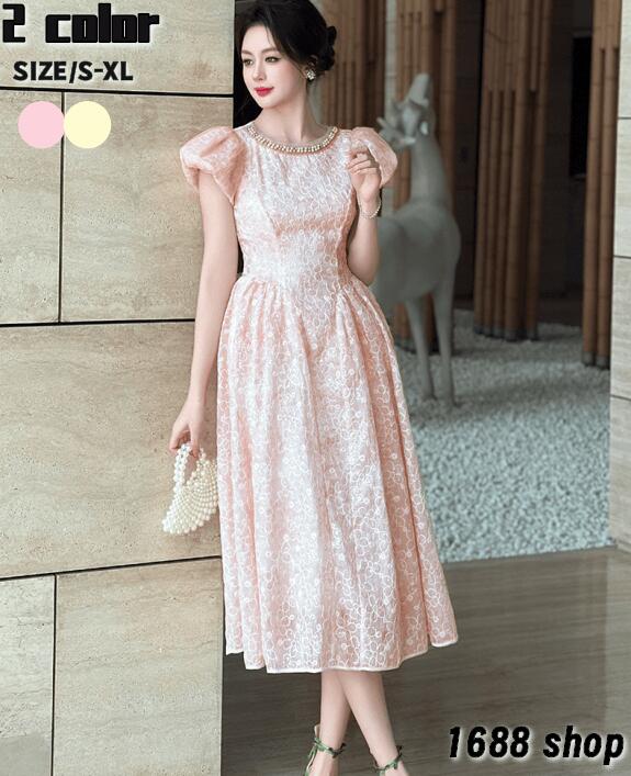 数量限定2025 ワンピース Aライン ミニ 姫系ワンピース　花柄　ワンピース インポート ひざ丈 ミドル丈 エレガント　韓国ファッション シンプル Vネック パーティドレス 袖あり　お嬢様 セクシー