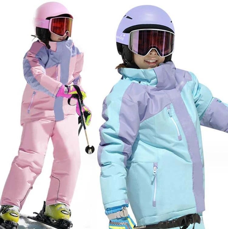 スキーウェア暖かい裏起毛子用ジュニア2点セットジャケットパンツキッズスキーウェア子ども雪遊び防水ボードウェア子スノーウェア可愛いスノーウエアスキーウエア男の子ス