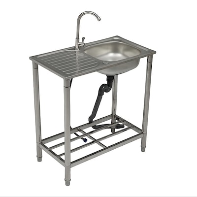 【国内即日発送】流し台 屋外 ステンレス 水栓付 蛇口付き シンク アウトドア 幅広 水栓付き キッチン 屋外用 ステンレス流し台 ステンレスキッチン キャンプ バーベキュー ガーデンシンク 屋外シン