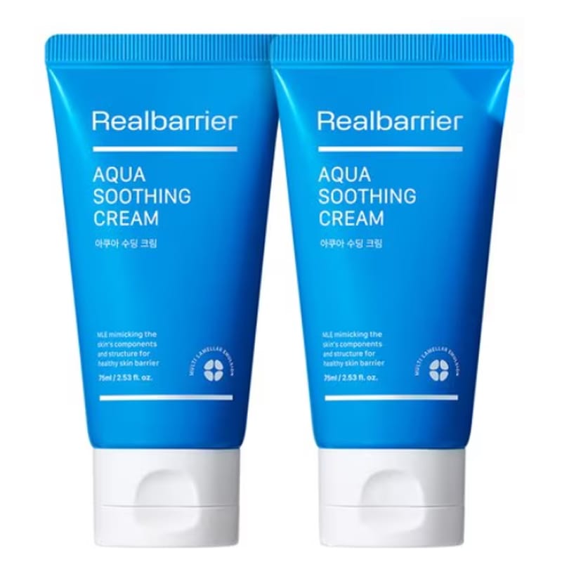 realbarrier アクアスージングクリーム[TUBE] 75ml x 2個 / ジェルタイプ クーリング鎮静効果ヒアルロン酸クーリングスージングクリーム すっきり鎮静 水分鎮静