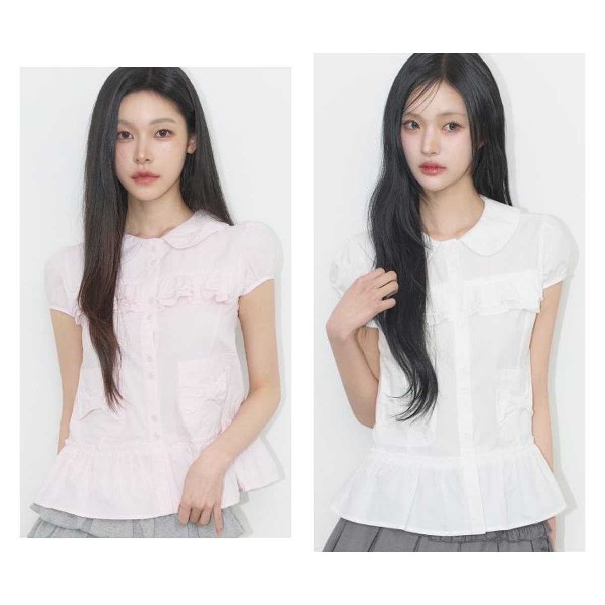 【ILLIGO】 BOW POCKET RUFFLE BLOUSE 2色 正規品