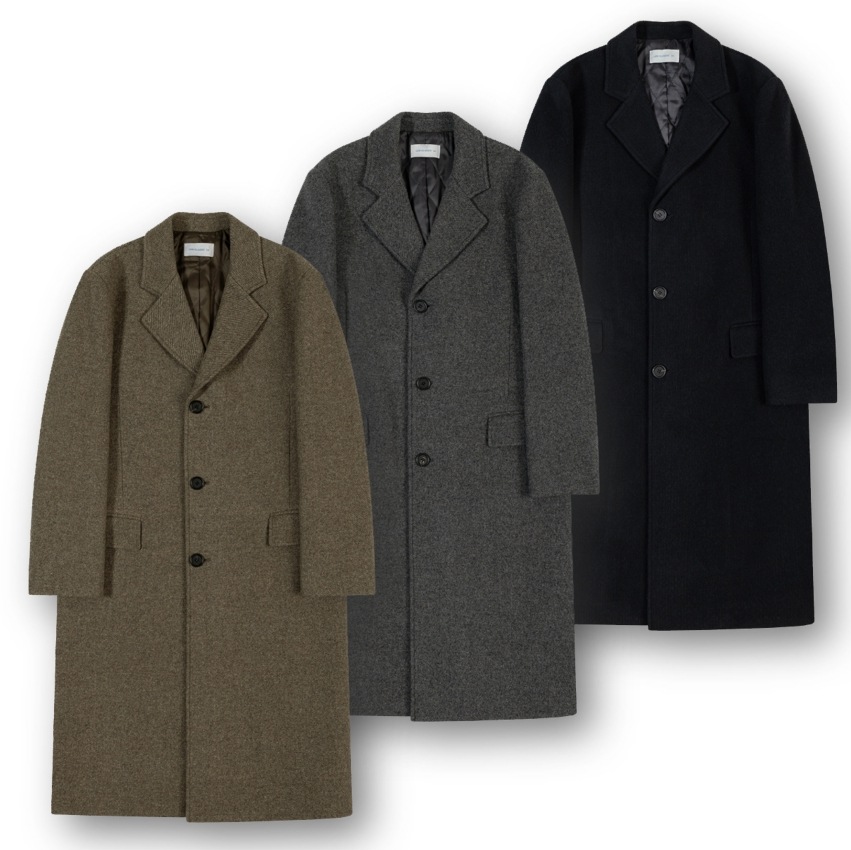 Lc OVERSIZED 3-BUTTON WOOL COAT